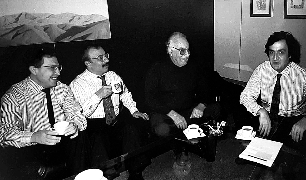 Zülfü Livaneli, Selahattin Duman, Yaşar Kemal ve Zafer Mutlu, 1998’de Sabah Gazetesi’nde.