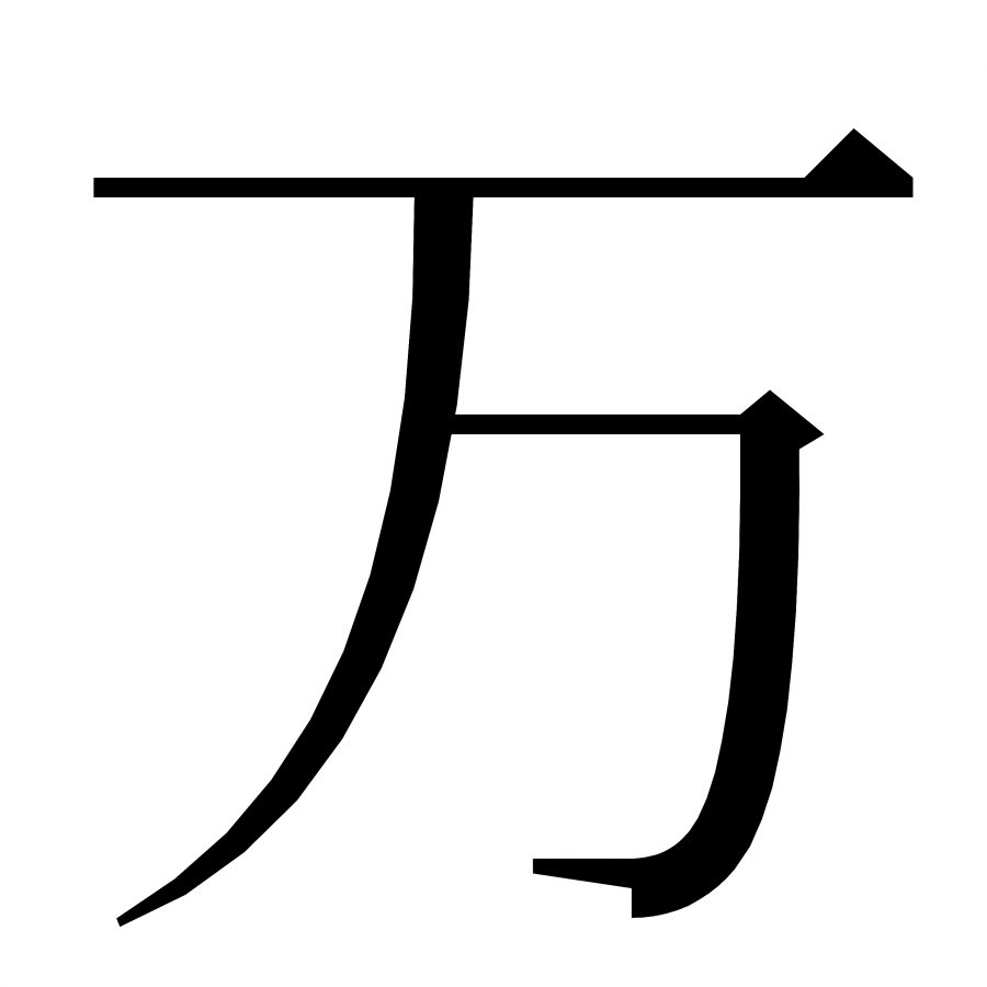 Koşan bir insana benzeyen işaret, Japoncada “10 bin” anlamına geliyor.