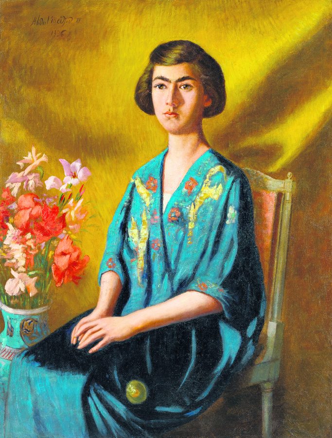 Abdülmecid Efendi (1868-1944) Hanzade Sultan Portresi, 1936 Tuval üzerine yağlı boya SSM, Resim Koleksiyonu